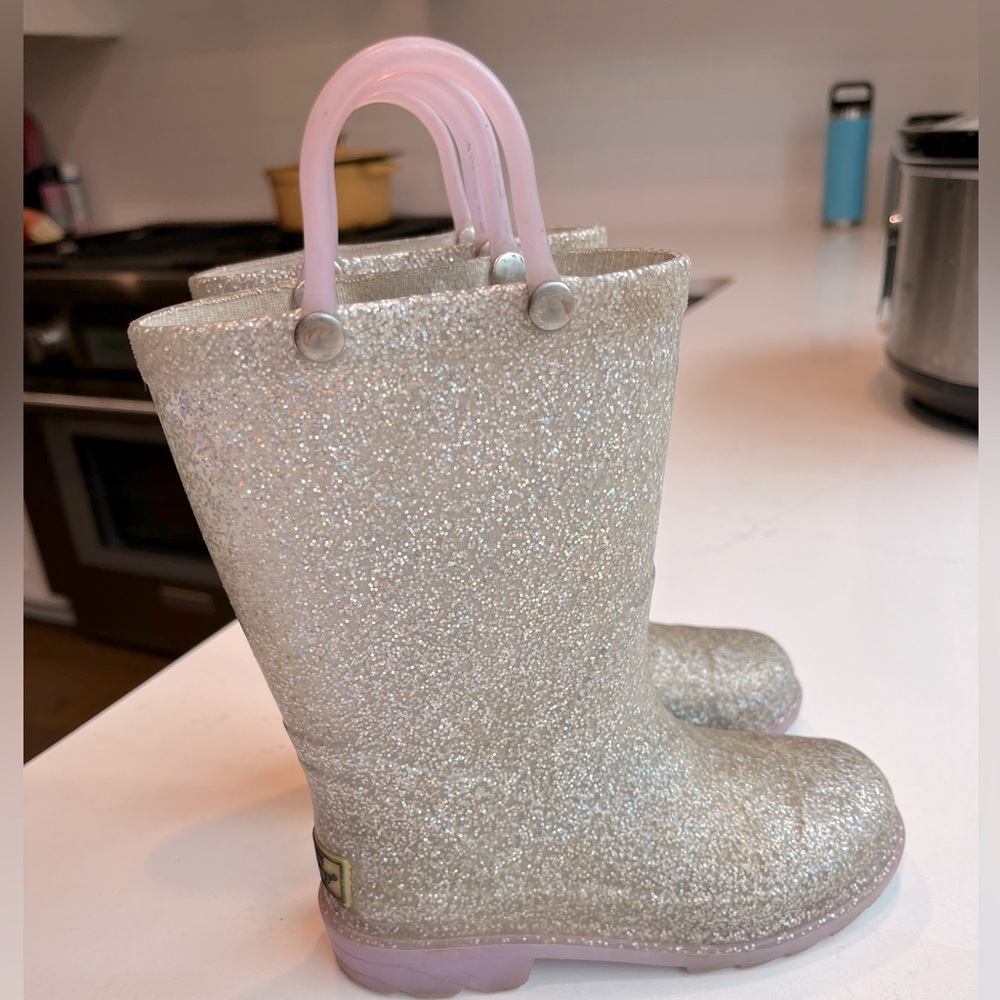 Girls Size 9 Western Chief Glitter Rain boots
